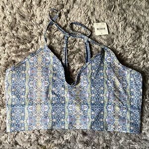 Anthropologie Floral Print Bralette NWT